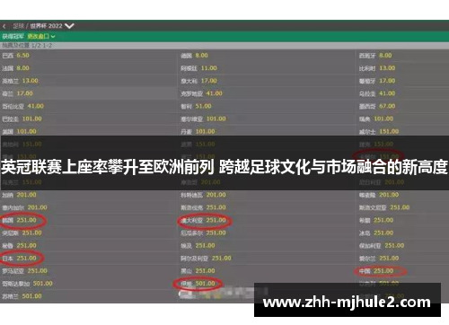 英冠联赛上座率攀升至欧洲前列 跨越足球文化与市场融合的新高度 英冠联赛上座率攀升至欧洲前列 跨越足球文化与市场融合的新高度